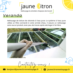 nettoyage vitres veranda eau pure